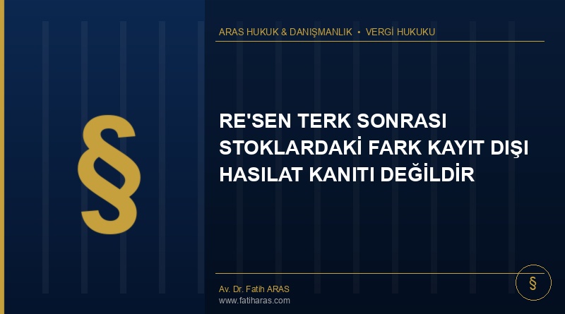re'sen terk sonrası stok