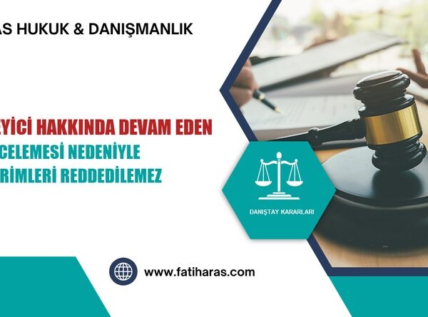 Düzenleyici Hakkında Devam Eden Vergi İncelemesi Nedeniyle KDV İndirimleri Reddedilemez